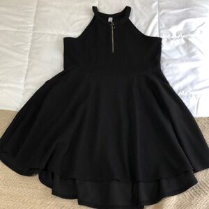 Justice Black Halter Fit and Flare Dress